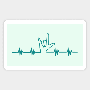 ASL Heartbeat Line Magnet